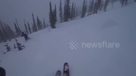Skier miraculously survives being buried by avalanche in Russia