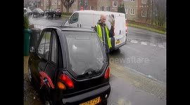 My Amazon Delivery casually thrown at my front door in the rain!