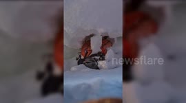 Mount Everest climber stumbles across frozen body wedged into crevasse