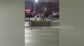 Crazed local hijacks crane killing one worker at construction site in China