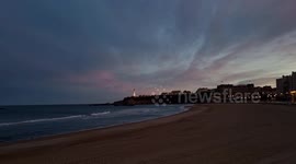 Santa Claus arrived in Biarritz on his sleigh