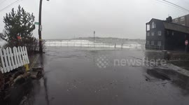 Massive Surf in Coastal Massachusetts During Winter Storm Elliott