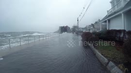 Winter Storm Elliot Batters Coastal Massachusetts With Huge Waves