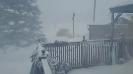 Winter storms slams Wingham, Ontario, Canada