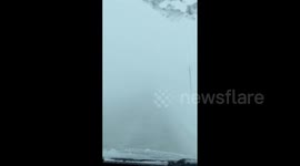 Warning issued in Canada as blizzard conditions cause zero visibility in Ontario