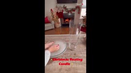 This GORGEOUS DIY Floating Candle is the perfect Christmas centerpiece