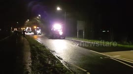 Christmas Tractor Run 2022 put on by Bedwas Young Farmers takes to the streets of South Wales