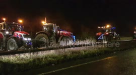 Christmas Tractor Run 2022 put on by Bedwas Young Farmers takes to the streets of South Wales 1/3