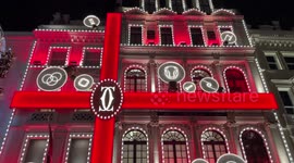 Christmas decorations of exclusive shops in London