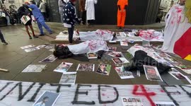 Iranian activists stage solidarity protest in London’s Piccadilly Circus