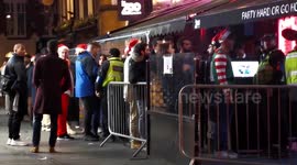 No sleep till Christmas! Revellers in London party hard on Saturday night