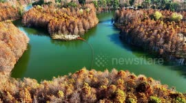 Yushanshang Lake Scenic Spot in Suzhou, China