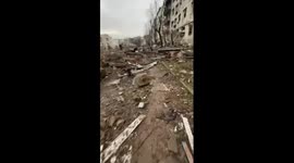 video filmed by a Ukrainian soldier from Bakhmut destroyed by Russian troops