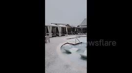 US: Winter Storm Freezes Outdoor Pool In Central Tennessee