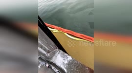 US Coast Guard Responds To Oil Spill Near The Texas Shore