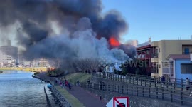 Large fire breaks out at chemical plant in Tokyo