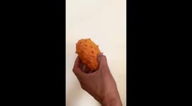 Strange fruit, what is it? Cut open to see what’s inside!