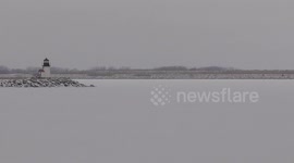 Extreme cold blasts icy Lake Erie