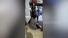 Boy, 3, rescued after getting head stuck in supermarket door gap