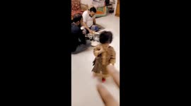 Child's highly happiness and pleasure