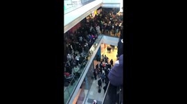 Shoppers barge at Westfield Stratford City during jam-packed shopping madness