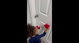 My 3 year olds reaction to her new room from santa