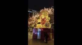 Christmas and New Year in Athens, Greece. Main Square.