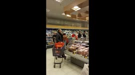 Christmas carols, saxophone in the shopping mall, Athens, Greece