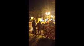 Christmas and New Year celebration in the streets and squares of Athens, Greece