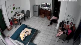Wife catches husband, ill with coronavirus, as he faints at home