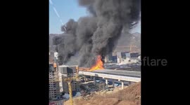 Six dead after large fire breaks out on highway near Seoul