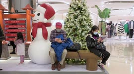 Christmas decoration in a shopping mall in Hong Kong