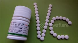 Illustration Of Medicine Vitamin C For Coronavirus Pneumonia In Yichang, China