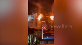 Cambodia casino fire death toll reaches 19 as rescue teams sift through building