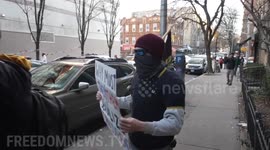 Protesters and Proud Boys face off with over 150 Drag Story Hour supporters outside NYC library