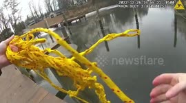 Police praise Maryland schoolboy who jumped into icy creek to save friend