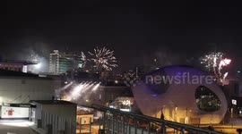 New Year's celebrations with fireworks show in the Netherlands