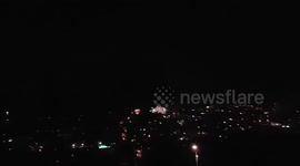 New year's eve Fireworks boom over high Wycombe in Buckinghamshire