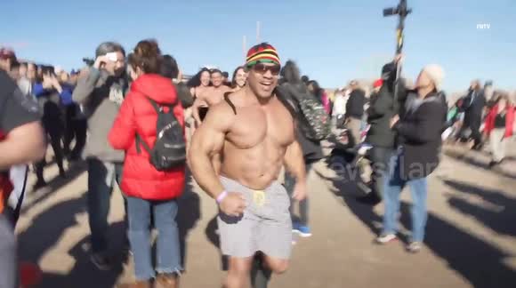 Polar Bear Plunge into Atlantic Ocean in Coney Island 2023