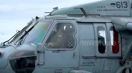 USS Abraham Lincoln Conducts Flight Operations In Pacific, Ocean, US