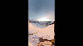 Epic skiing: Big lines at midnight sun in the Norway arctic