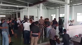 Furious Buddhist monk punches man who drove car killing his sister