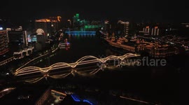 Minjiang River Heart Night View In Fuzhou, China