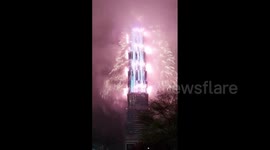 New Year 2023: Fireworks Show At Taipei 101 Skyscraper In Taiwan