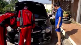 Hapless kitten stuck inside car engine rescued in Thailand
