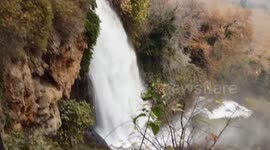 Amazing 70 metre waterfall in Greece