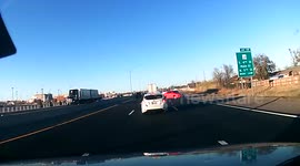 Near accident on I35 in Moore OK.