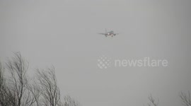 Difficult landing in Storm Desmond winds