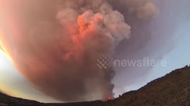 Stunning timelapse of Mount Etna erupting