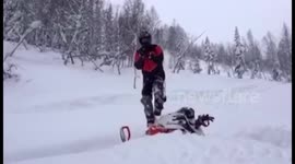 Neck-deep snow in Russia